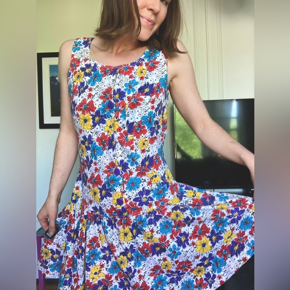 90s vintage drop waist sundress - Picture 1 of 6